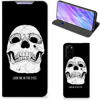 B2Ctelecom Samsung Galaxy S20 Mobiel BookCase Skull Eyes