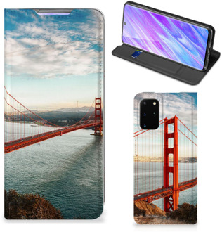 B2Ctelecom Samsung Galaxy S20 Plus Book Cover Golden Gate Bridge