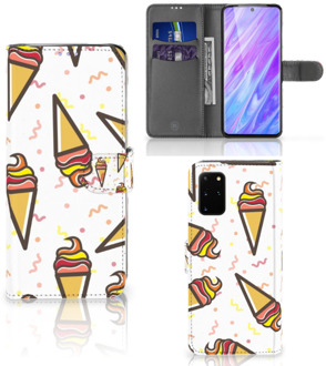 B2Ctelecom Samsung Galaxy S20 Plus Book Cover Icecream