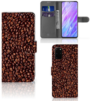 B2Ctelecom Samsung Galaxy S20 Plus Book Cover Koffiebonen