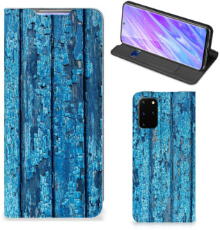 B2Ctelecom Samsung Galaxy S20 Plus Book Wallet Case Blauw Wood