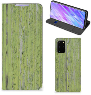 B2Ctelecom Samsung Galaxy S20 Plus Book Wallet Case Green Wood