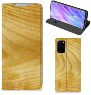 B2Ctelecom Samsung Galaxy S20 Plus Book Wallet Case Licht Hout