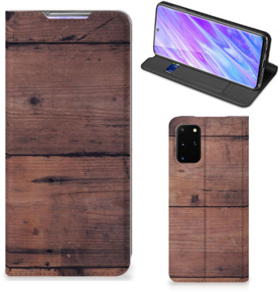 B2Ctelecom Samsung Galaxy S20 Plus Book Wallet Case Old Wood