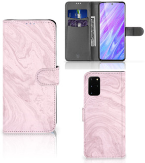 B2Ctelecom Samsung Galaxy S20 Plus Bookcase Marble Roze