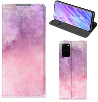 B2Ctelecom Samsung Galaxy S20 Plus Bookcase Pink Purple Paint