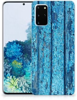 B2Ctelecom Samsung Galaxy S20 Plus Bumper Hoesje Blauw Wood