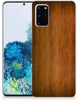 B2Ctelecom Samsung Galaxy S20 Plus Bumper Hoesje Donker Hout