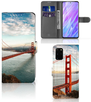 B2Ctelecom Samsung Galaxy S20+ Flip Cover Golden Gate Bridge