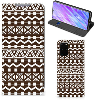 B2Ctelecom Samsung Galaxy S20 Plus Hoesje met Magneet Aztec Bruin