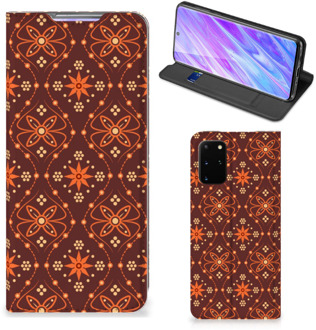 B2Ctelecom Samsung Galaxy S20 Plus Hoesje met Magneet Batik Brown