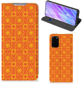 B2Ctelecom Samsung Galaxy S20 Plus Hoesje met Magneet Batik Orange