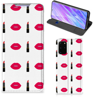 B2Ctelecom Samsung Galaxy S20 Plus Hoesje met Magneet Lipstick Kiss