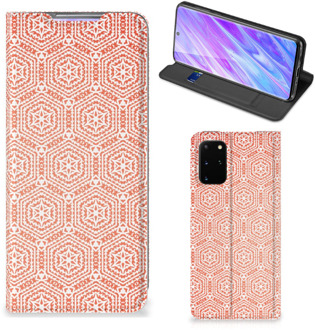 B2Ctelecom Samsung Galaxy S20 Plus Hoesje met Magneet Pattern Orange