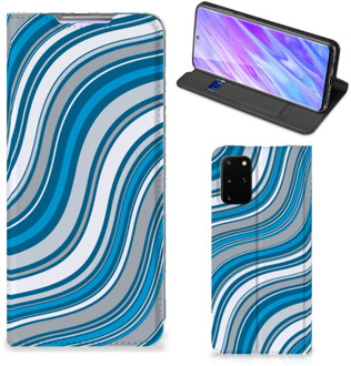 B2Ctelecom Samsung Galaxy S20 Plus Hoesje met Magneet Waves Blue