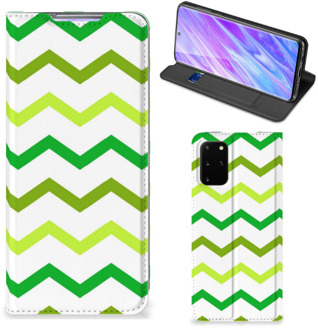 B2Ctelecom Samsung Galaxy S20 Plus Hoesje met Magneet Zigzag Groen