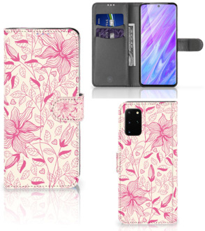 B2Ctelecom Samsung Galaxy S20 Plus Hoesje Pink Flowers