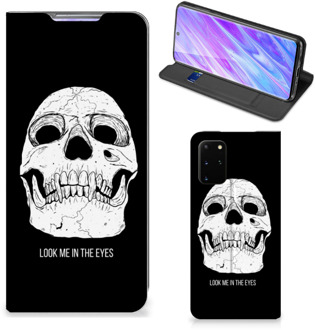 B2Ctelecom Samsung Galaxy S20 Plus Mobiel BookCase Skull Eyes