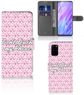 B2Ctelecom Samsung Galaxy S20 Plus Portemonnee hoesje Flowers Pink DTMP