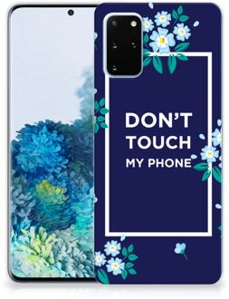 B2Ctelecom Samsung Galaxy S20 Plus Silicone-hoesje Flowers Blue DTMP