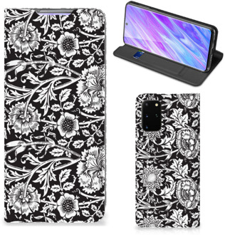 B2Ctelecom Samsung Galaxy S20 Plus Smart Cover Black Flowers