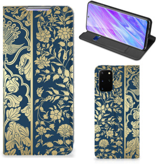 B2Ctelecom Samsung Galaxy S20 Plus Smart Cover Golden Flowers