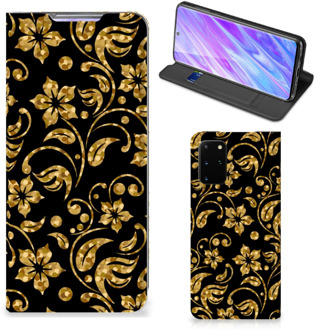 B2Ctelecom Samsung Galaxy S20 Plus Smart Cover Gouden Bloemen