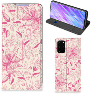 B2Ctelecom Samsung Galaxy S20 Plus Smart Cover Pink Flowers