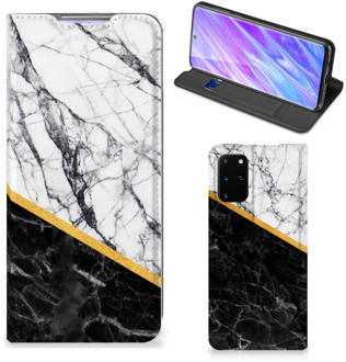 B2Ctelecom Samsung Galaxy S20 Plus Standcase Marble White Black