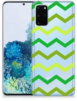 B2Ctelecom Samsung Galaxy S20 Plus TPU bumper Zigzag Groen