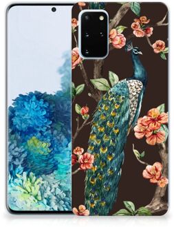 B2Ctelecom Samsung Galaxy S20 Plus TPU Hoesje Pauw met Bloemen