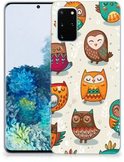 B2Ctelecom Samsung Galaxy S20 Plus TPU Hoesje Vrolijke Uilen