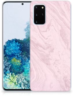 B2Ctelecom Samsung Galaxy S20 Plus TPU Siliconen Hoesje Marble Roze