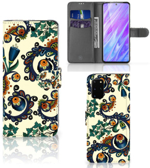 B2Ctelecom Samsung Galaxy S20 Plus Wallet Case Barok Flower