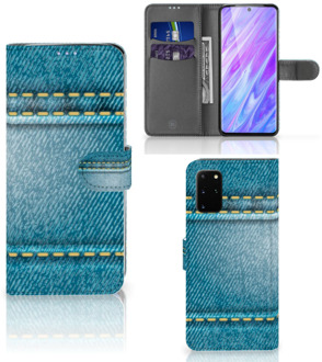 B2Ctelecom Samsung Galaxy S20 Plus Wallet Case met Pasjes Jeans