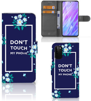 B2Ctelecom Samsung Galaxy S20 Portemonnee Hoesje Flowers Blue DTMP