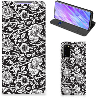 B2Ctelecom Samsung Galaxy S20 Smart Cover Black Flowers