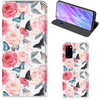 B2Ctelecom Samsung Galaxy S20 Smart Cover Butterfly Roses