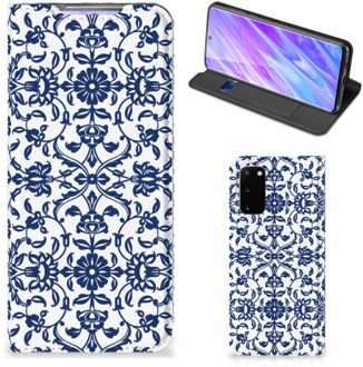 B2Ctelecom Samsung Galaxy S20 Smart Cover Flower Blue