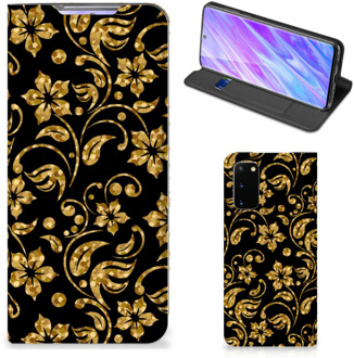 B2Ctelecom Samsung Galaxy S20 Smart Cover Gouden Bloemen