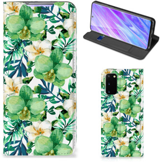 B2Ctelecom Samsung Galaxy S20 Smart Cover Orchidee Groen