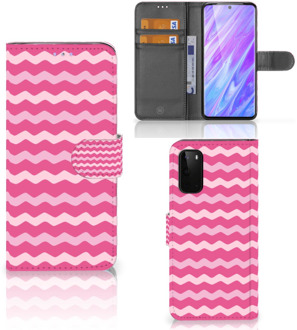 B2Ctelecom Samsung Galaxy S20 Telefoon Hoesje Origineel Cadeau Waves Pink