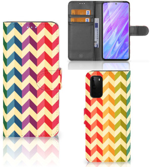 B2Ctelecom Samsung Galaxy S20 Telefoon Hoesje Origineel Cadeau Zigzag Color