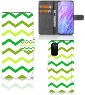 B2Ctelecom Samsung Galaxy S20 Telefoon Hoesje Origineel Cadeau Zigzag Groen