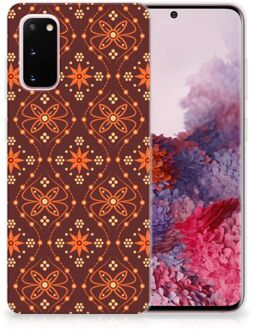 B2Ctelecom Samsung Galaxy S20 TPU bumper Batik Brown