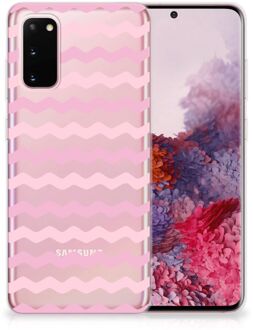 B2Ctelecom Samsung Galaxy S20 TPU bumper Waves Roze