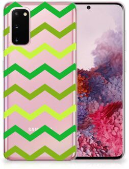 B2Ctelecom Samsung Galaxy S20 TPU bumper Zigzag Groen