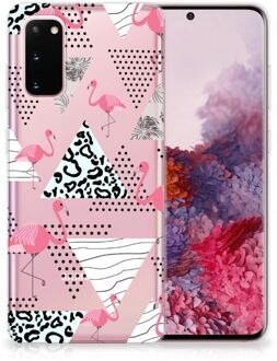 B2Ctelecom Samsung Galaxy S20 TPU Hoesje Flamingo Triangle