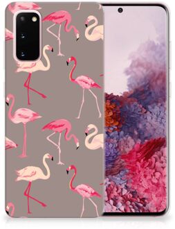 B2Ctelecom Samsung Galaxy S20 TPU Hoesje Flamingo