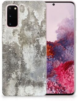 B2Ctelecom Samsung Galaxy S20 TPU Siliconen Hoesje Beton Print